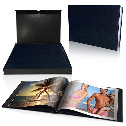 12x16" Leather Look Padded Hard Cover Book in Presentation Box - Image 3